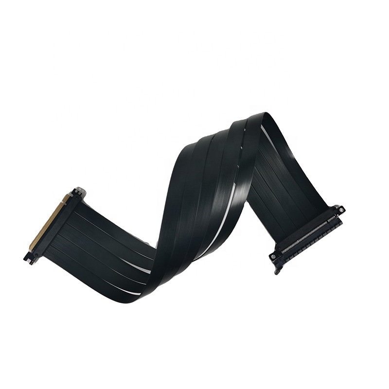 Pcie 4.0 X16 Riser Cable 90 Degree - Newest Graphics Cable Flexible PCIE 4.0