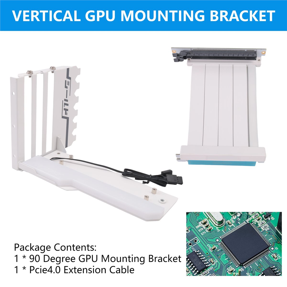 DT81 Vertical GPU Mounting Bra - Pcie 4.0 X16 Riser Cable 90 Degree 评论和价格